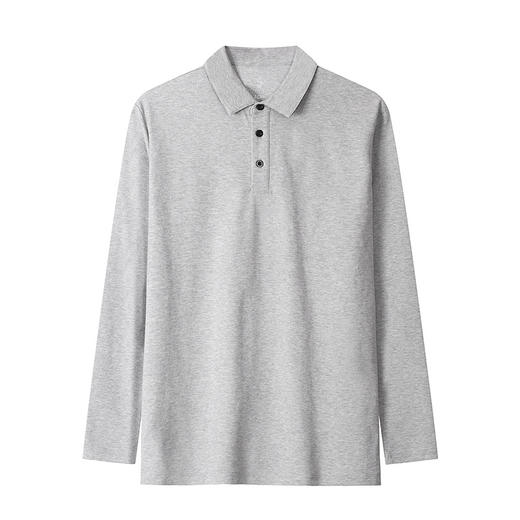 【轻奢级珠地长袖POLO衫】2024杜邦索罗娜sorona翻领男士纯色简约商务休闲长袖T恤POLO衫H241050758 商品图4