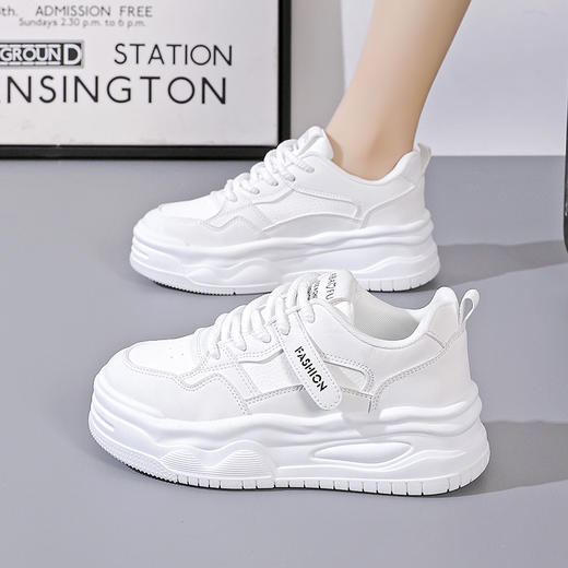 万沃厚底小白鞋女增高板鞋（4-312） 商品图8