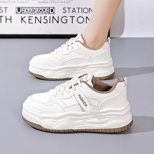 万沃厚底小白鞋女增高板鞋（4-312） 商品图7