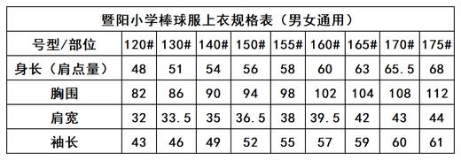 暨阳小学-棒球服上衣 商品图2