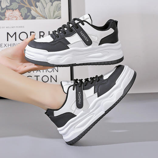 万沃厚底小白鞋女增高板鞋（4-312） 商品图9