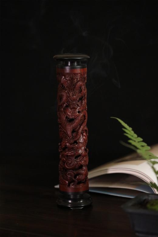 龙腾盛世°大号&小号酸枝/黑檀香筒 商品图2