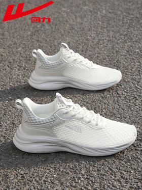 回力男鞋网面运动鞋男春夏新款轻便缓震跑步小白鞋子透气休闲网鞋WL(AB)-0756