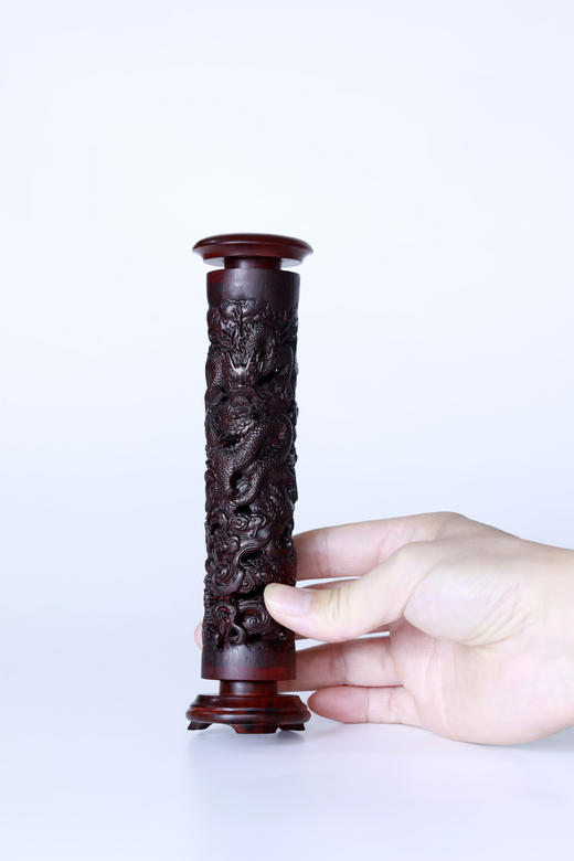龙腾盛世°大号&小号酸枝/黑檀香筒 商品图4