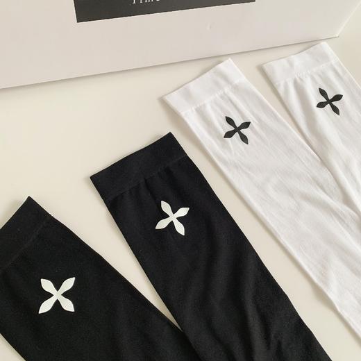 jk小腿袜女袜薄款丝袜长袜夏季夏天长筒瘦腿日系纯色冰冰袜十字心/双 商品图1