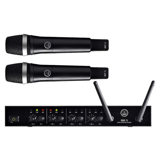 哈曼 AKG 人声套装 双数字无线麦克风系统 DMS70Q.V.dual 四通道接收器 商品图0