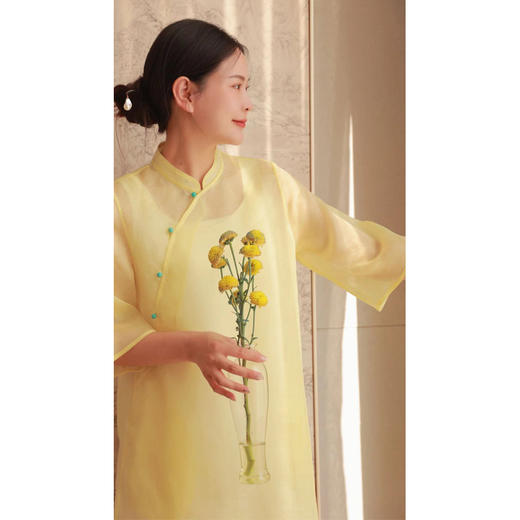 【抖音专属】连衣裙（21707161-黄白游） 商品图3