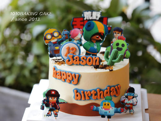 「荒野大乱斗」游戏蛋糕·巧克力糯米糖纸·订制照片·100%动物奶油（附图6寸·提前48小时预订） 商品图2