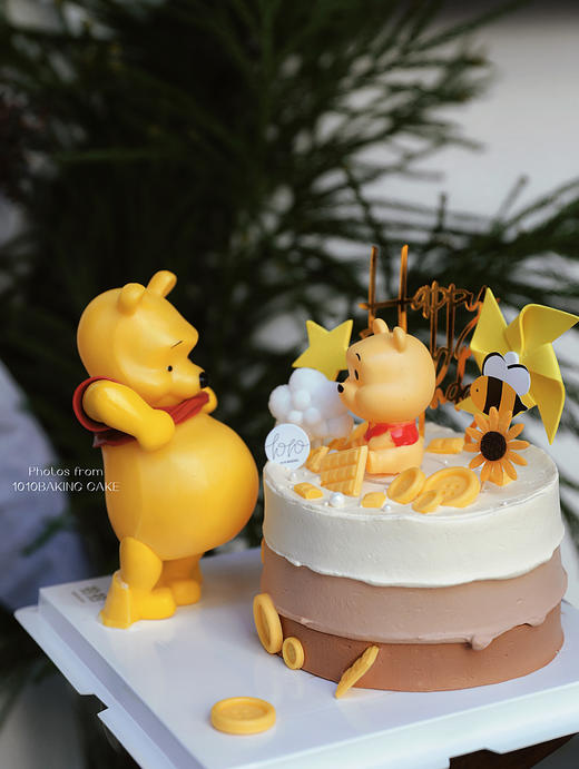 「大肚子维尼熊·送孕妈妈&准爸爸」100%动物奶油（附图6寸·提前3天预订） 商品图2