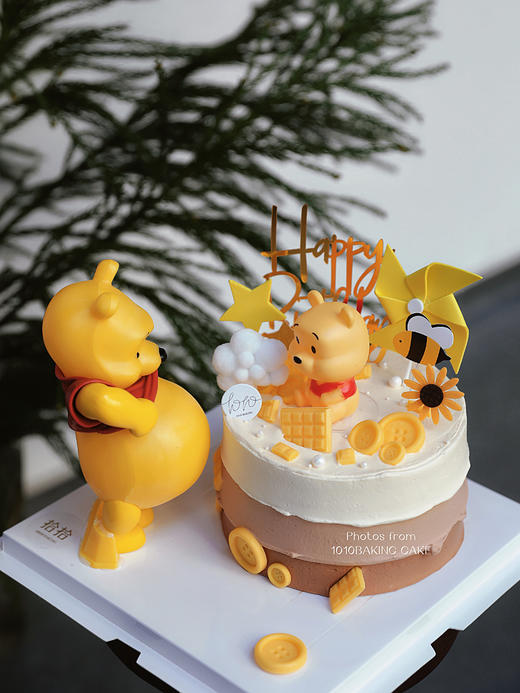 「大肚子维尼熊·送孕妈妈&准爸爸」100%动物奶油（附图6寸·提前3天预订） 商品图0