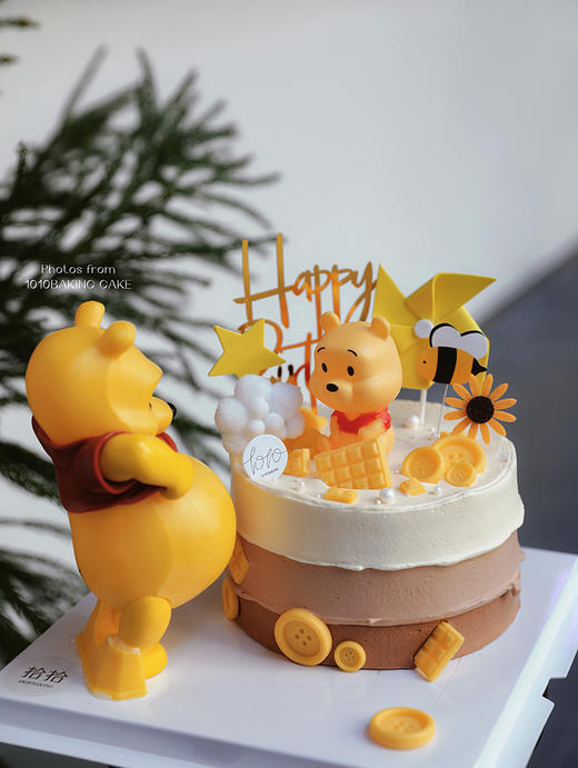 「大肚子维尼熊·送孕妈妈&准爸爸」100%动物奶油（附图6寸·提前3天预订） 商品图1