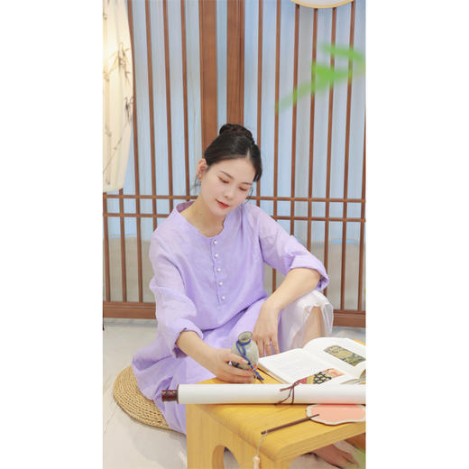 【抖音专属】连衣裙（24707288-暮山紫） 商品图4