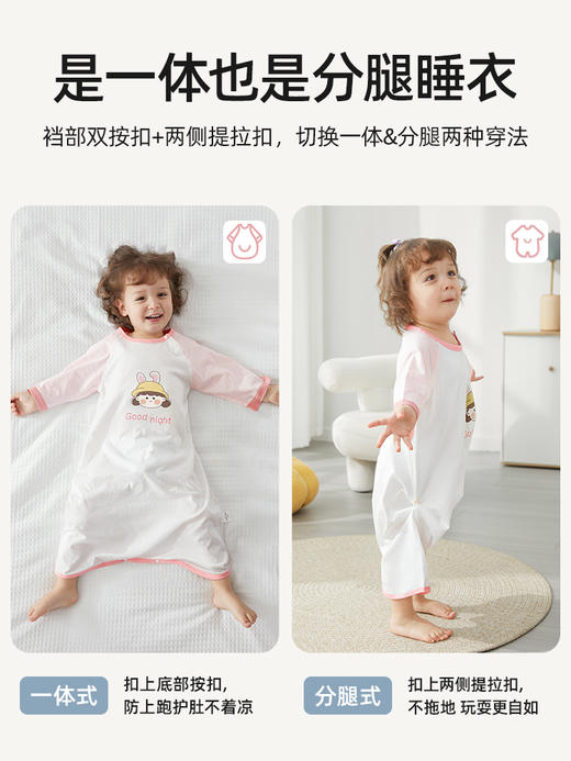 【孕味秒杀专属】贝肽斯【猫肚棉】婴儿睡衣儿童家居服连体衣春款宝宝睡袋女童睡裙 商品图4