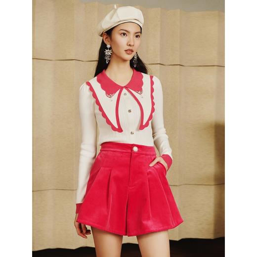 玛克门店发货：MAXRIENY复古灯芯绒压腿短裤(货号:MC87PA794) 商品图1