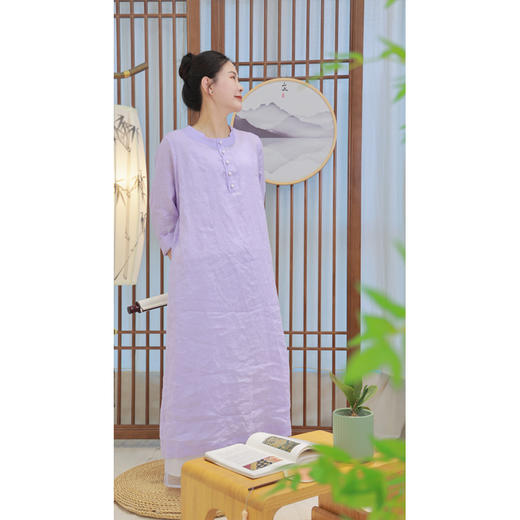 【抖音专属】连衣裙（24707288-暮山紫） 商品图1