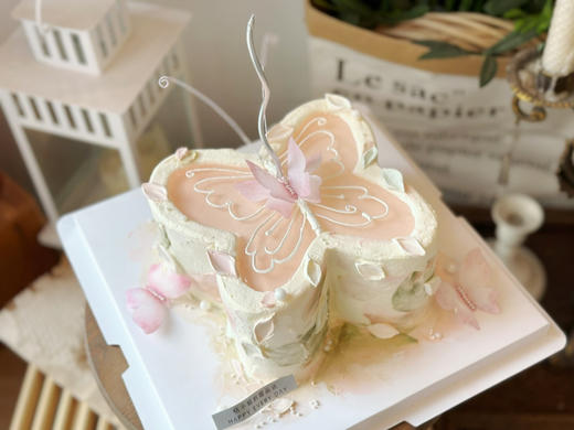网红蝴蝶蛋糕，全部装饰可食用，提前5天预定哦，九运离火，点燃希望之光，破茧成蝶，舞动新的篇章。愿这份蝴蝶蛋糕，带你飞向更美好的未来 商品图5