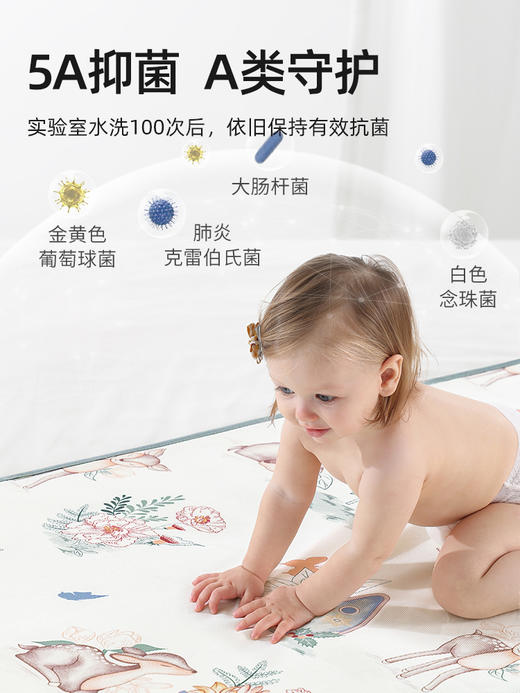 贝肽斯婴儿凉席夏季冰丝凉垫新生儿宝宝专用婴儿床幼儿园儿童席子 商品图3