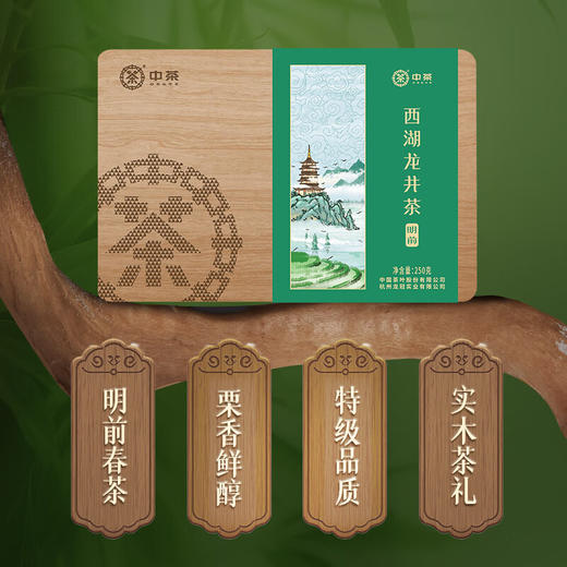 【预计3月中下旬上市】2026中茶抢鲜木盒-西湖龙井茶250g中粮出品 商品图5