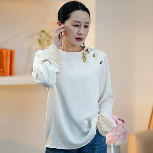 臣禾 吊坠新中式衬衫JZ241080558【金猪甄选】 商品图11