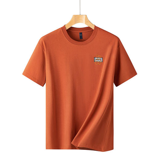 【含桑蚕丝】罗蒙男士夏季柔软亲肤短袖t恤男休闲男式t恤潮流男士t恤短袖 商品图1