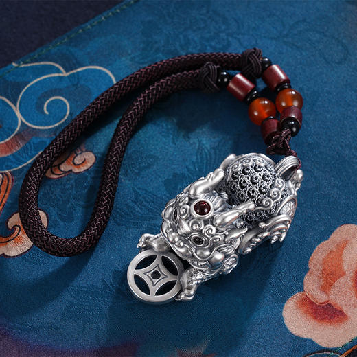 子佩集S999银【金钱貔貅】手把件【BJ001196】纯银2403 商品图4