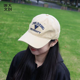【浙大文创】浙江大学棒球帽-求是鹰-卡其色