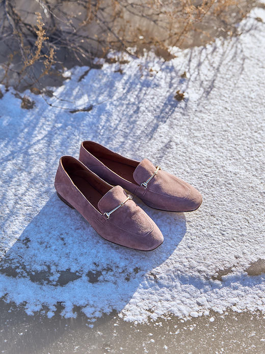 faytobe马衔扣金属乐福鞋25春款通勤乐福鞋多色一脚蹬女精致百搭单鞋 商品图4