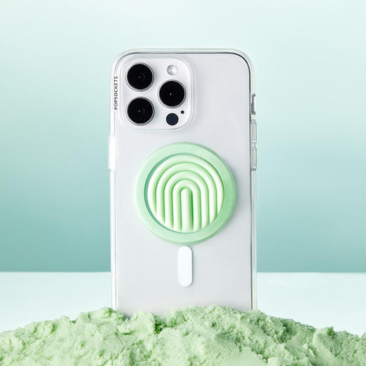 1【果味图鉴】抹茶厚乳 MAGSAFE磁吸式支架 圆啪嗒系列 绿色 纹理 商品图1