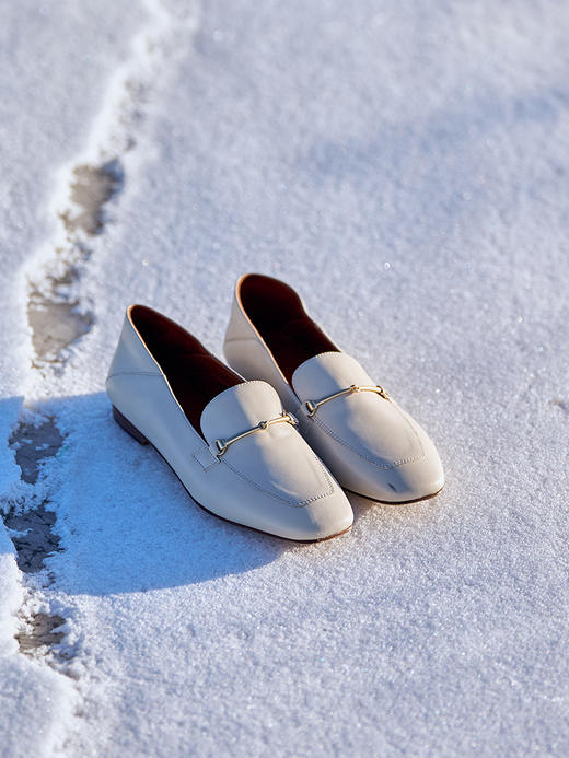 faytobe马衔扣金属乐福鞋25春款通勤乐福鞋多色一脚蹬女精致百搭单鞋 商品图5