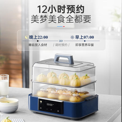 【仅样品，无原包装】摩飞极速电蒸锅（白色）多功能家用蒸煮炖一体锅定时预约蒸汽锅（无货退款） 商品图1