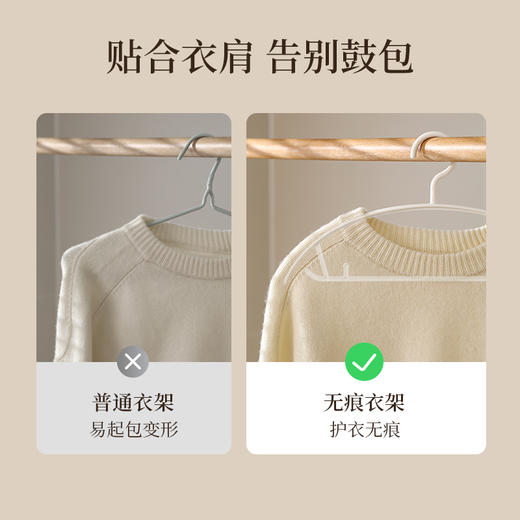 FaSoLa无痕衣架挂衣家用塑料衣撑晾衣服防滑宽肩撑子防肩角滑晒衣凉衣架 商品图1