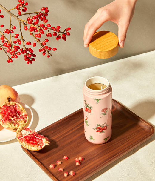 石榴花开随身杯双层330ml 商品图1