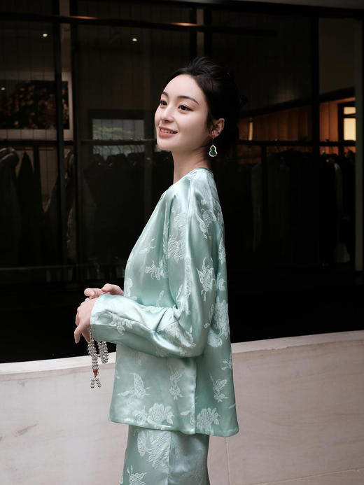 盛唐牡丹 |艾绿冠乐绉蝶恋花半裙 商品图5