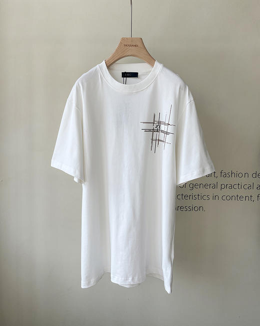 7折  限时 杰尼亚家 男士 休闲线条logoT恤 3色 AH2303 商品图4