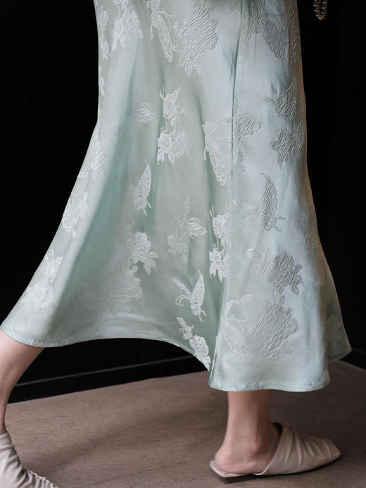 盛唐牡丹 |艾绿冠乐绉蝶恋花半裙 商品图2