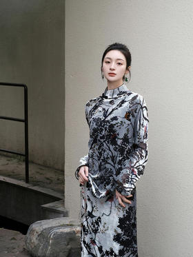 盛唐牡丹 | 丝绒小鸟配鸵鸟毛半裙（鸵鸟毛可拆卸）