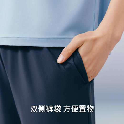 Threegun三枪 【冰泉棉】圆领短袖长裤男士家居套睡衣家居服-82307D021 商品图7