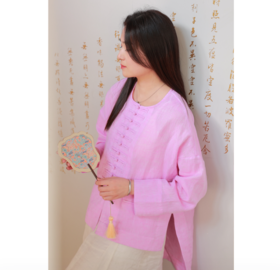 【春和景明系列】中式衬衫（23710028-丁香）