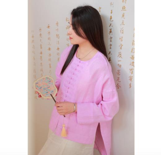 【春和景明系列】中式衬衫（23710028-丁香） 商品图0