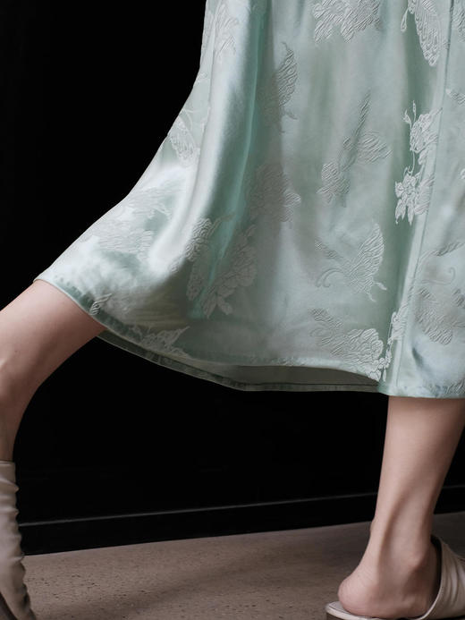 盛唐牡丹 |艾绿冠乐绉蝶恋花半裙 商品图1