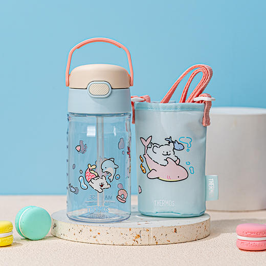 【特惠6折】膳魔师儿童水杯夏季郊游直饮吸管便携水杯线条小狗系列1200ml 商品图7