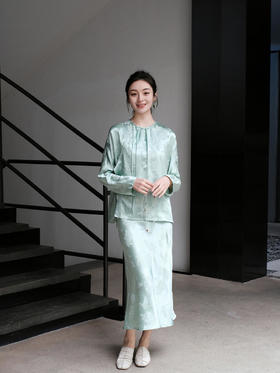 盛唐牡丹 |艾绿冠乐绉蝶恋花半裙