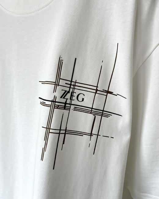 7折  限时 杰尼亚家 男士 休闲线条logoT恤 3色 AH2303 商品图6