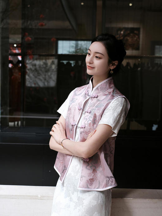 盛唐牡丹 |闲云野鹤宋锦对襟马甲 商品图3