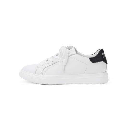 西村名物2024年春季新款超清系带黑尾小白鞋运动鞋板鞋T24AM10841 商品图4