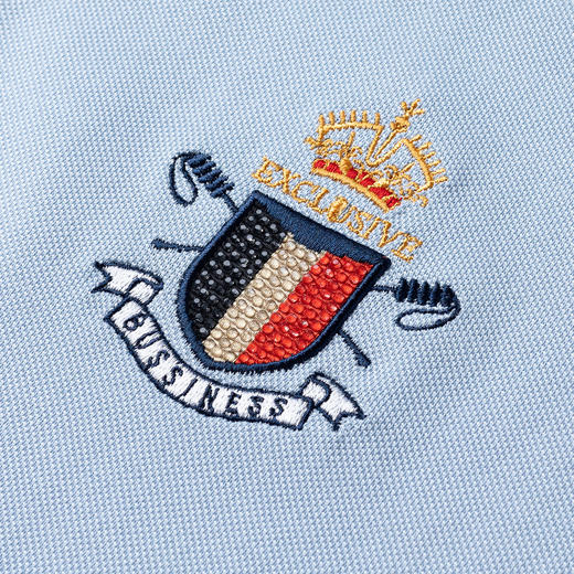 【含桑蚕丝】罗蒙男士烫钻polo衫男短袖男夏季薄款男士短袖t恤男体恤 商品图6