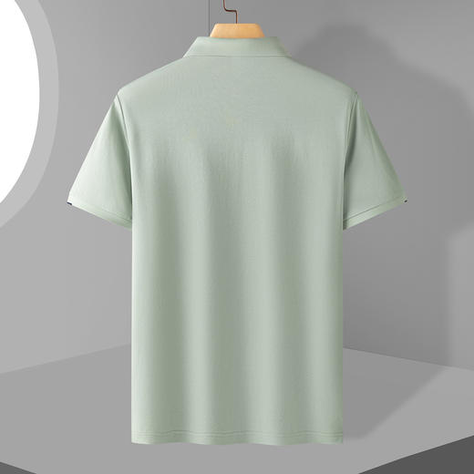 【含桑蚕丝】罗蒙夏季男士商务polo衫男短袖男夏季薄款绣花冰丝t恤男短袖 商品图3