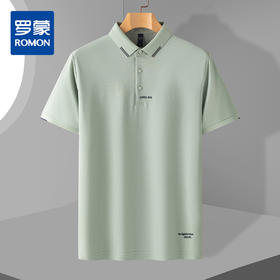 【含桑蚕丝】罗蒙夏季男士商务polo衫男短袖男夏季薄款绣花冰丝t恤男短袖