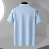 【含桑蚕丝】罗蒙男士烫钻polo衫男短袖男夏季薄款男士短袖t恤男体恤 商品缩略图4