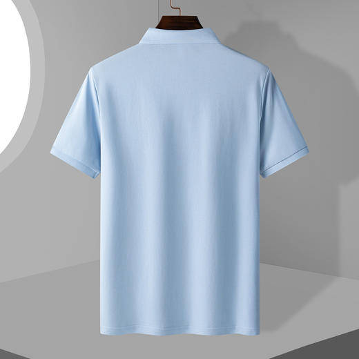 【含桑蚕丝】罗蒙男士烫钻polo衫男短袖男夏季薄款男士短袖t恤男体恤 商品图4